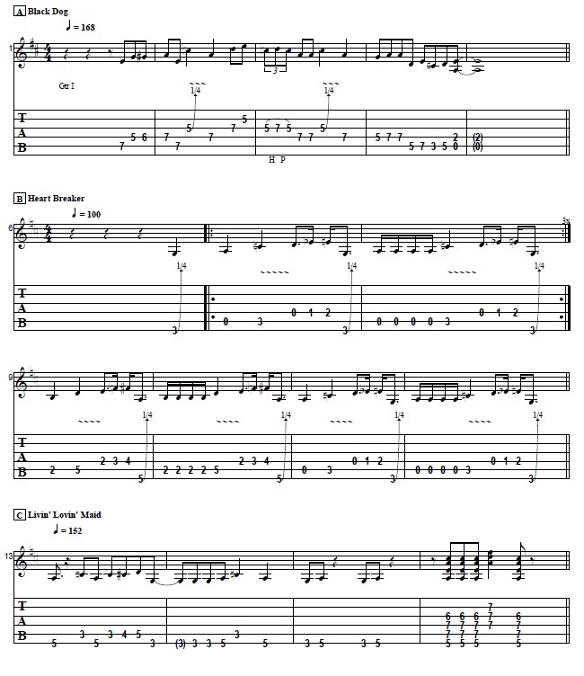 3 Essential Led Zeppelin Iconic Guitar Riffs Rhythm Guitar Lesson On